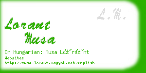 lorant musa business card